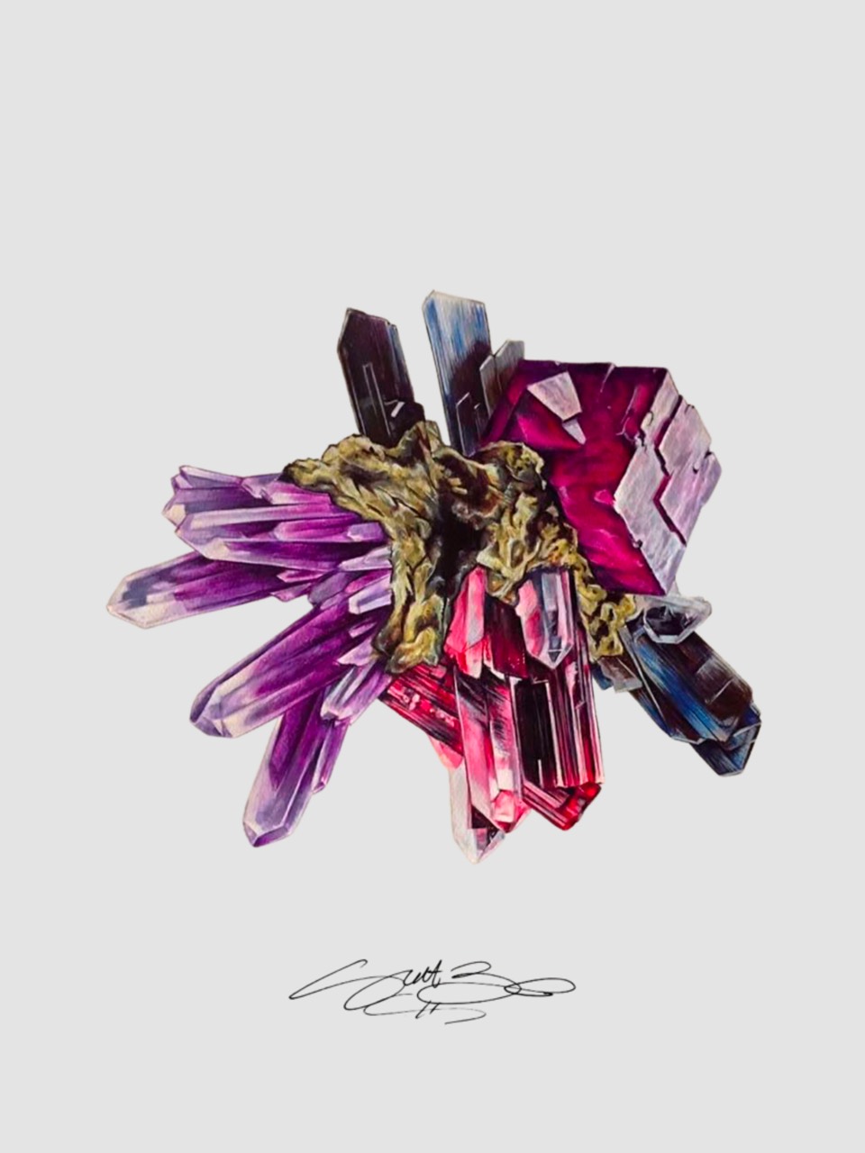 Original Crystal Cluster artwork by Scott Zaragoza